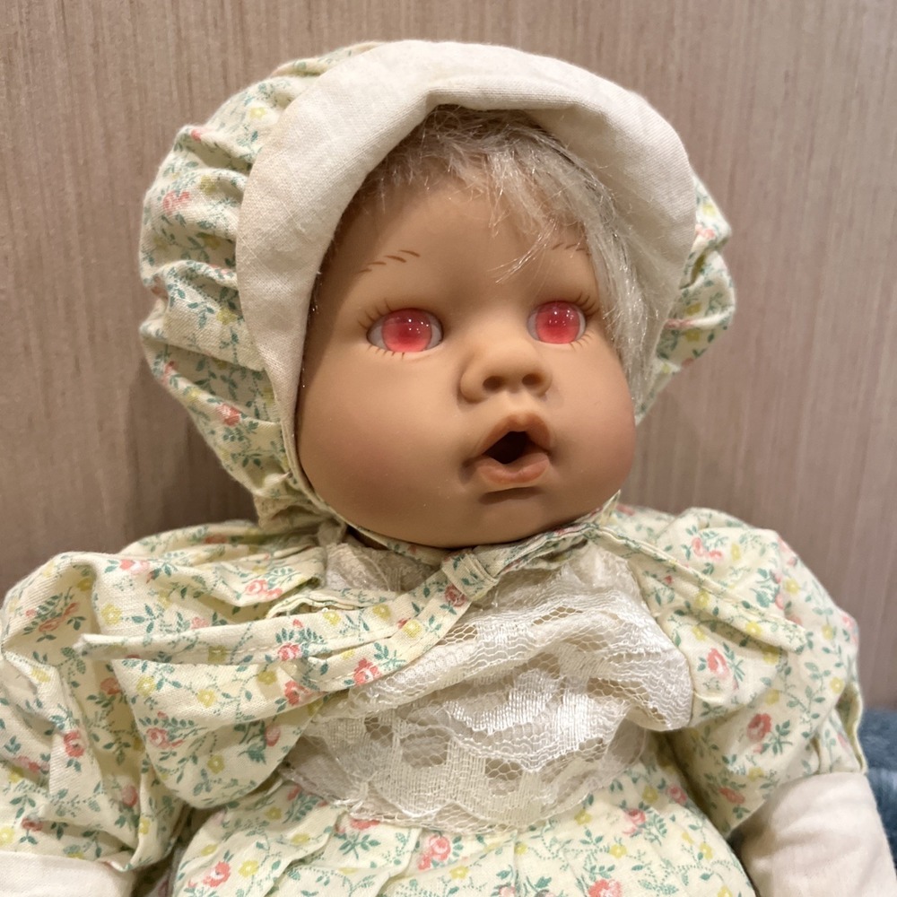 Vintage Lee Middleton Doll Reva Schick Blonde Hair Pink Eye Thumb Baby Girl 2000